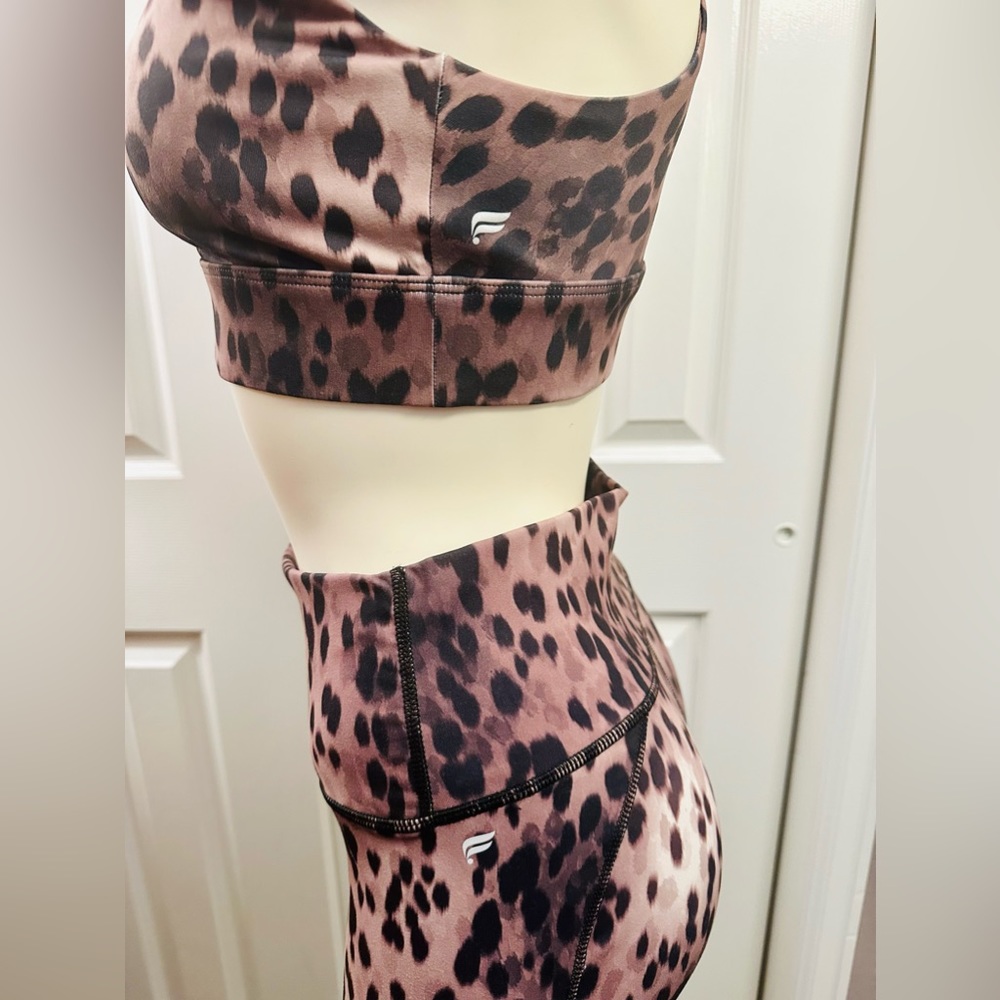Fabletics Leopard Print Power Hold Active Set - image 3